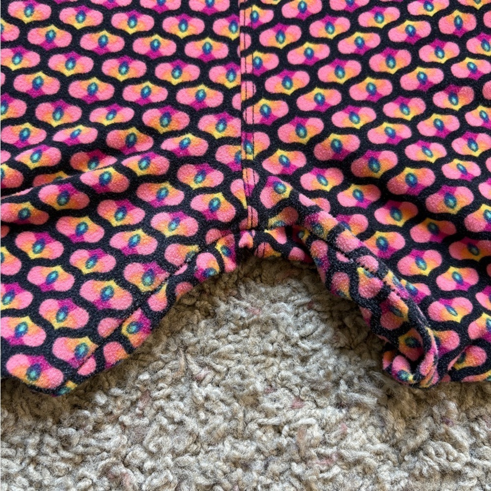 LuLaRoe High-Waisted Stretch Patterned Pink Leggings Women’s One Size Cozycore - Picture 3 of 4